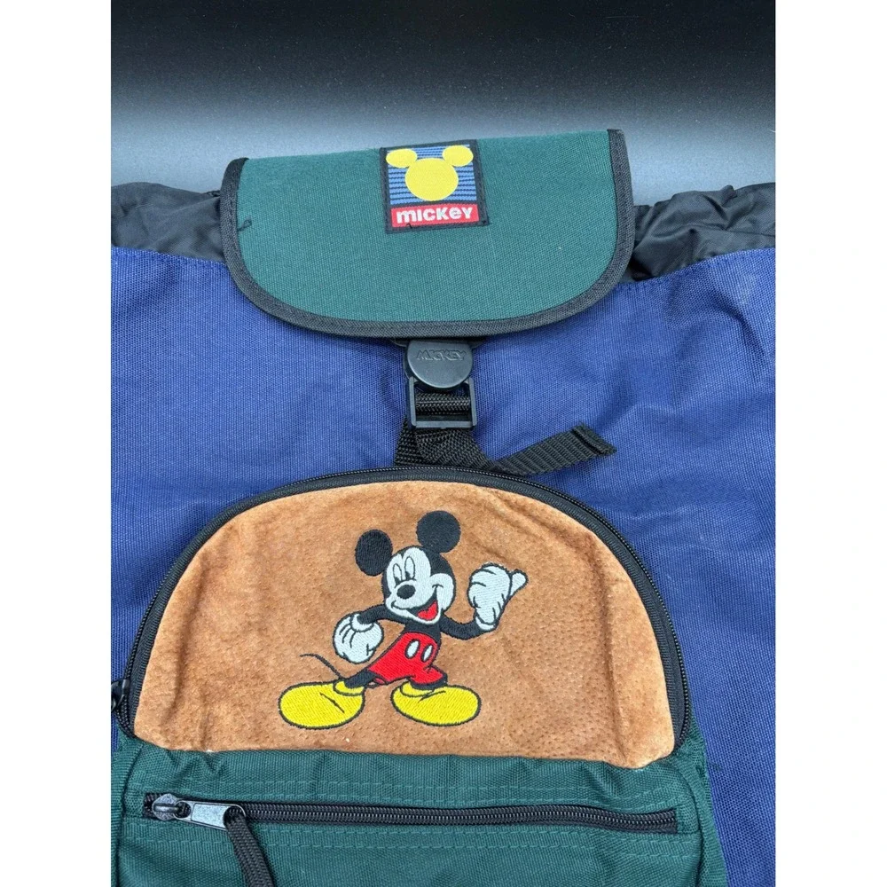 Mickey Unlimited Backpack Blue Green Orange Mickey Mouse‎ Graphic Drawstring Bag